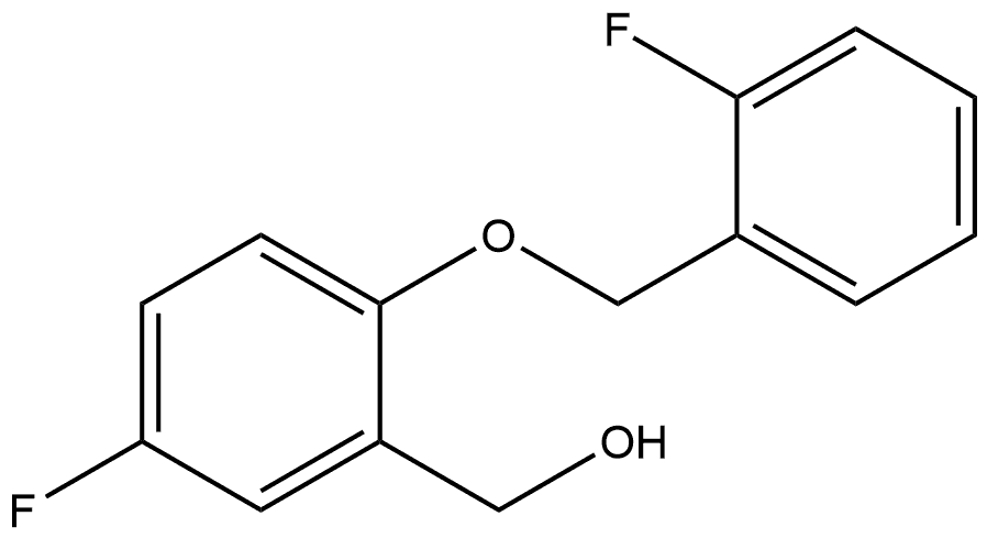 (5-fluoro-2-((2-fluorobenzyl)oxy)phenyl)methanol Structure