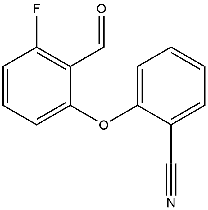 2-(3-Fluoro-2-formylphenoxy)benzonitrile Structure