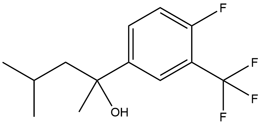 4-Fluoro-α-methyl-α-(2-methylpropyl)-3-(trifluoromethyl)benzenemethanol Structure