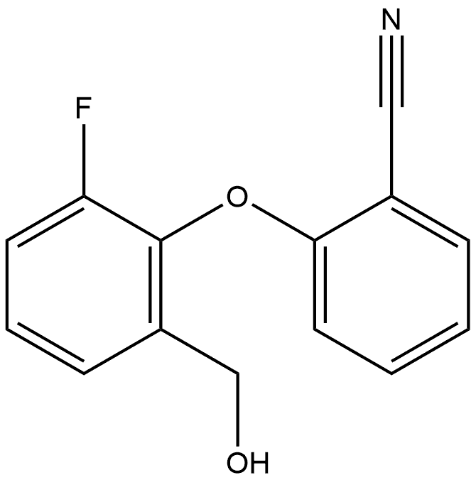 2-[2-Fluoro-6-(hydroxymethyl)phenoxy]benzonitrile Structure