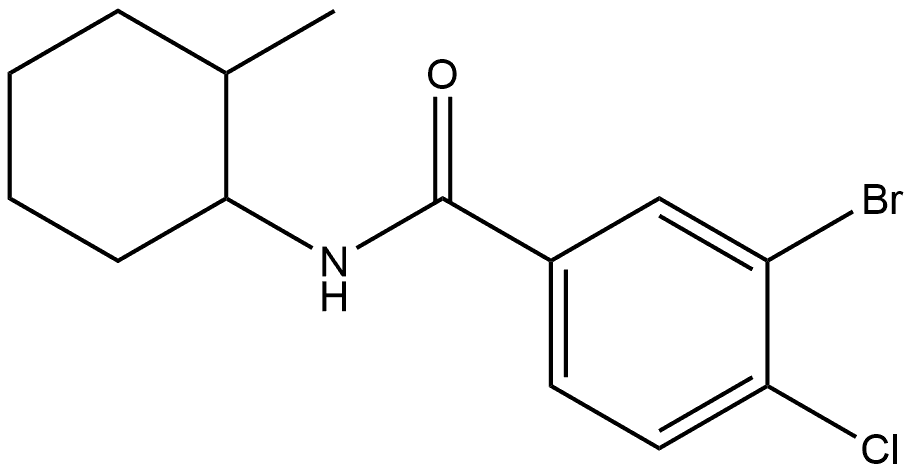 3-Bromo-4-chloro-N-(2-methylcyclohexyl)benzamide Structure