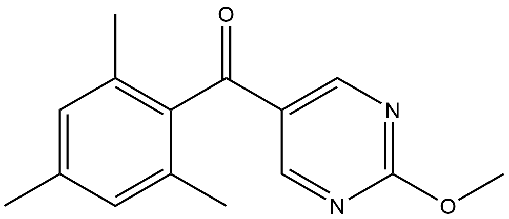 (2-Methoxy-5-pyrimidinyl)(2,4,6-trimethylphenyl)methanone Structure