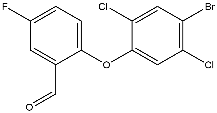 2-(4-Bromo-2,5-dichlorophenoxy)-5-fluorobenzaldehyde Structure