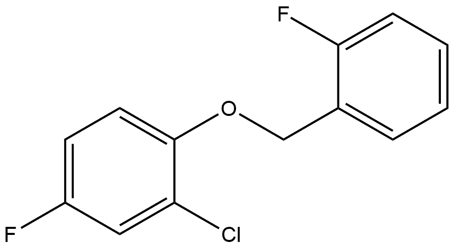 2-Chloro-4-fluoro-1-[(2-fluorophenyl)methoxy]benzene Structure