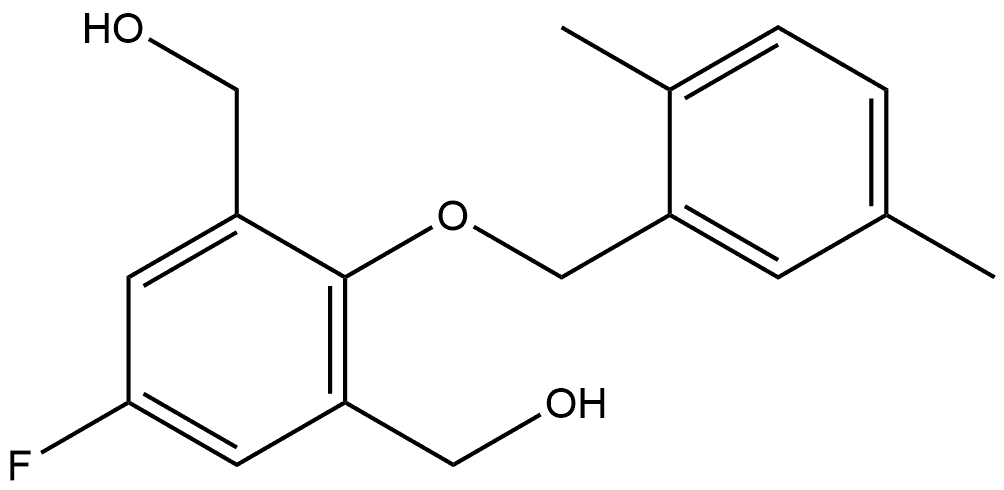 2-[(2,5-Dimethylphenyl)methoxy]-5-fluoro-1,3-benzenedimethanol Structure