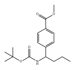 Benzoic acid, 4-[1-[[(1,1-dimethylethoxy)carbonyl]amino]butyl]-, methyl ester Structure