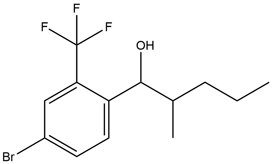 4-Bromo-α-(1-methylbutyl)-2-(trifluoromethyl)benzenemethanol Structure