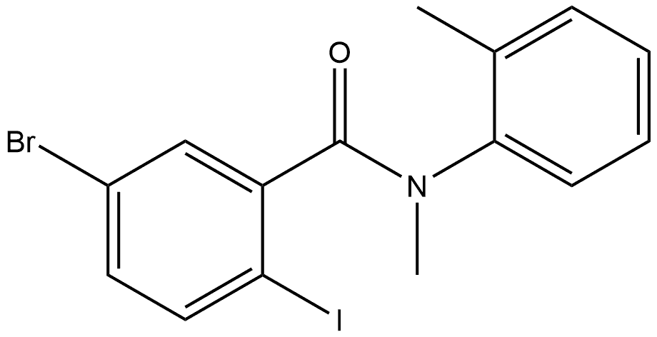 5-Bromo-2-iodo-N-methyl-N-(2-methylphenyl)benzamide Structure