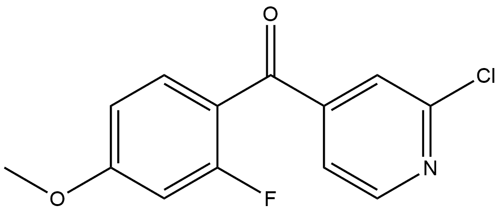 (2-Chloro-4-pyridinyl)(2-fluoro-4-methoxyphenyl)methanone Structure