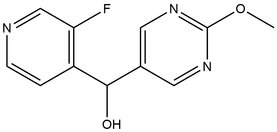 α-(3-Fluoro-4-pyridinyl)-2-methoxy-5-pyrimidinemethanol Structure