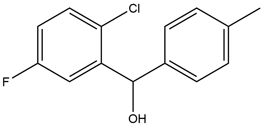 2-Chloro-5-fluoro-α-(4-methylphenyl)benzenemethanol Structure