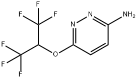 6-[2,2,2-Trifluoro-1-(trifluoromethyl)ethoxy]pyridazin-3-amine Structure