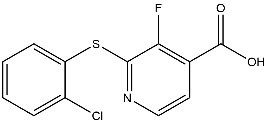 2-[(2-Chlorophenyl)thio]-3-fluoro-4-pyridinecarboxylic acid Structure