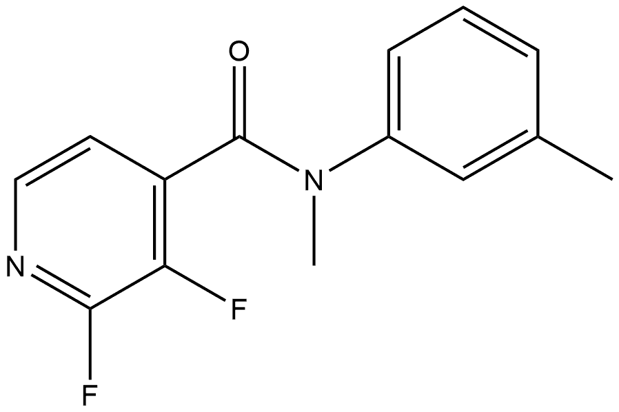 2,3-Difluoro-N-methyl-N-(3-methylphenyl)-4-pyridinecarboxamide Structure