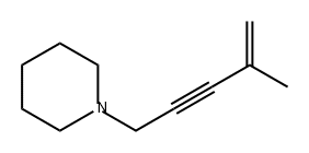 Piperidine, 1-(4-methyl-4-penten-2-yn-1-yl)- Structure