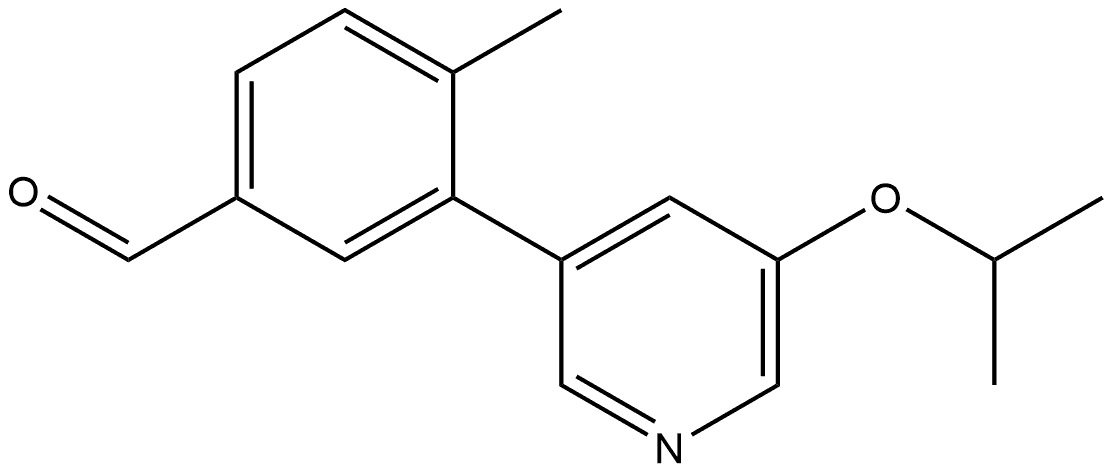 4-Methyl-3-[5-(1-methylethoxy)-3-pyridinyl]benzaldehyde 구조식 이미지