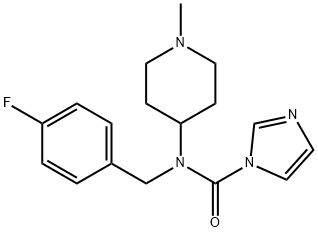 1H-Imidazole-1-carboxamide, N-[(4-fluorophenyl)methyl]-N-(1-methyl-4-piperidinyl)- Structure