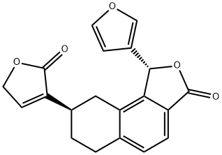 (1R,8R)-8-(2,5-Dihydro-2-oxo-3-furanyl)-1-(3-furanyl)-6,7,8,9-tetrahydronaphtho[1,2-c]furan-3(1H)-one Structure