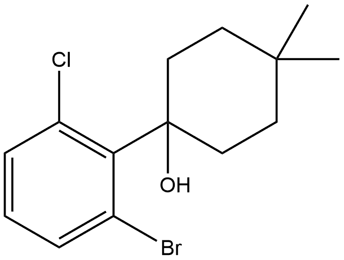 1-(2-bromo-6-chlorophenyl)-4,4-dimethylcyclohexanol Structure