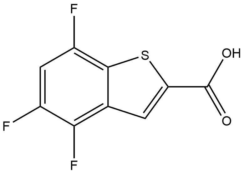 4,5,7-Trifluorobenzothiophene-2-carboxylic Acid Structure