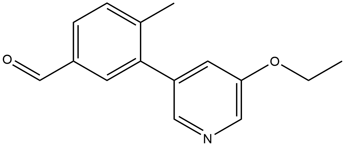 3-(5-Ethoxy-3-pyridinyl)-4-methylbenzaldehyde Structure