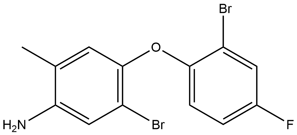 5-Bromo-4-(2-bromo-4-fluorophenoxy)-2-methylbenzenamine Structure