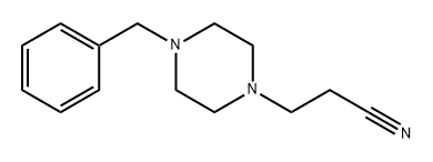 1-Piperazinepropanenitrile, 4-(phenylmethyl)- Structure