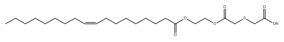 9-Octadecenoic acid (9Z)-, 2-[[2-[(carboxymethyl)thio]acetyl]oxy]ethyl ester Structure