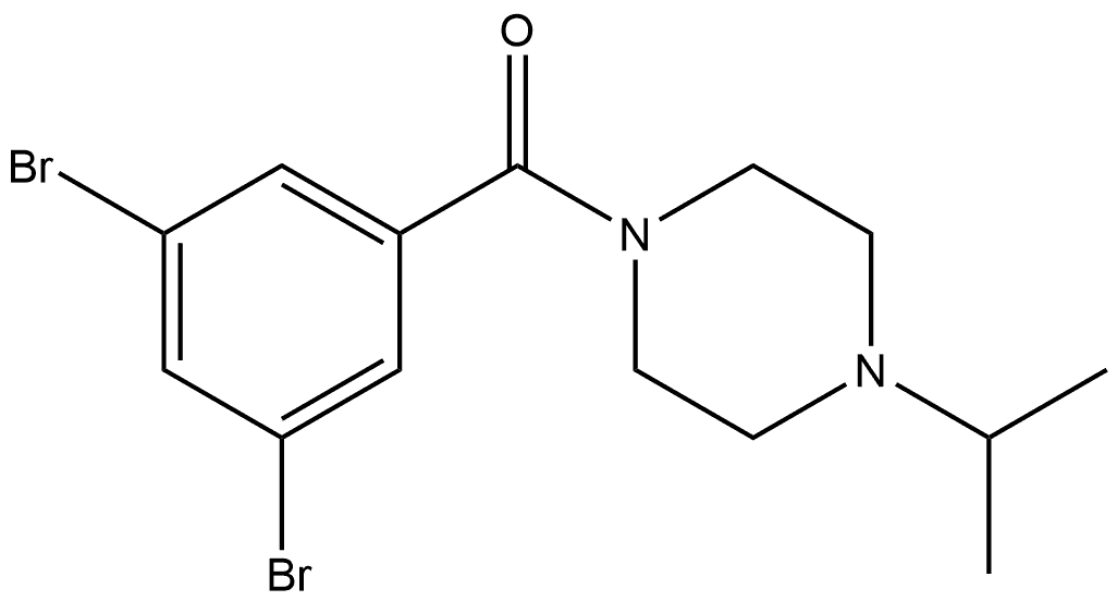 (3,5-Dibromophenyl)[4-(1-methylethyl)-1-piperazinyl]methanone Structure