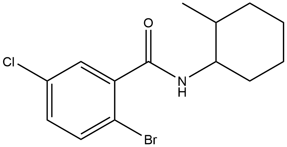 2-Bromo-5-chloro-N-(2-methylcyclohexyl)benzamide Structure