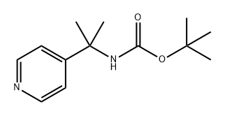 Carbamic acid, N-[1-methyl-1-(4-pyridinyl)ethyl]-, 1,1-dimethylethyl ester Structure