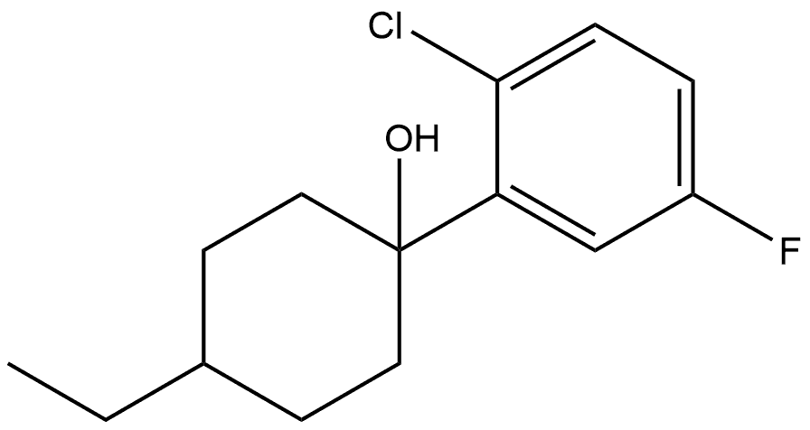 1-(2-Chloro-5-fluorophenyl)-4-ethylcyclohexanol Structure