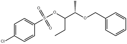 Benzenesulfonic acid, 4-chloro-, (2S)-1-ethyl-2-(phenylmethoxy)propyl ester Structure