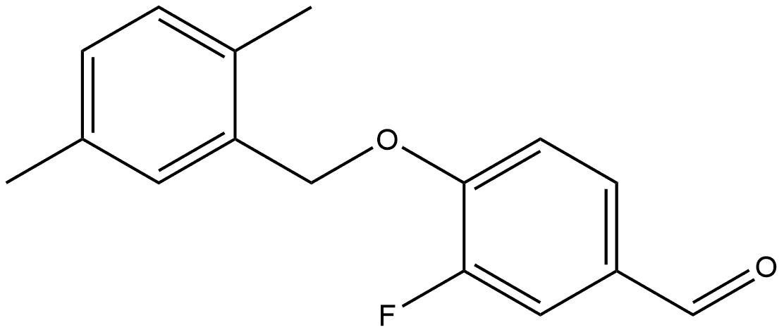 4-[(2,5-Dimethylphenyl)methoxy]-3-fluorobenzaldehyde Structure