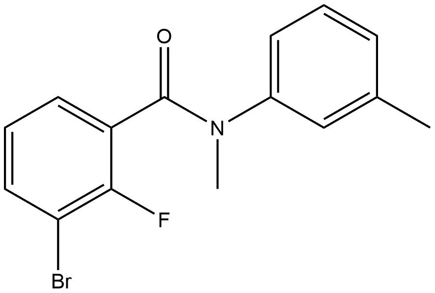 3-Bromo-2-fluoro-N-methyl-N-(3-methylphenyl)benzamide Structure