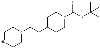 tert-butyl 4-[2-(piperazin-1-yl)ethyl]piperidine-1-carboxylate Structure