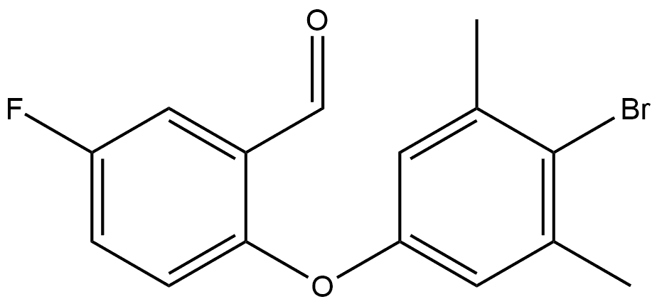 2-(4-Bromo-3,5-dimethylphenoxy)-5-fluorobenzaldehyde Structure