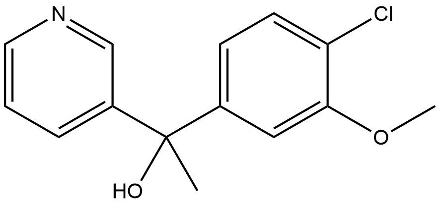 α-(4-Chloro-3-methoxyphenyl)-α-methyl-3-pyridinemethanol Structure