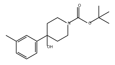 1-Piperidinecarboxylic acid, 4-hydroxy-4-(3-methylphenyl)-, 1,1-dimethylethyl ester Structure