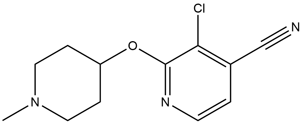 3-Chloro-2-[(1-methyl-4-piperidinyl)oxy]-4-pyridinecarbonitrile Structure