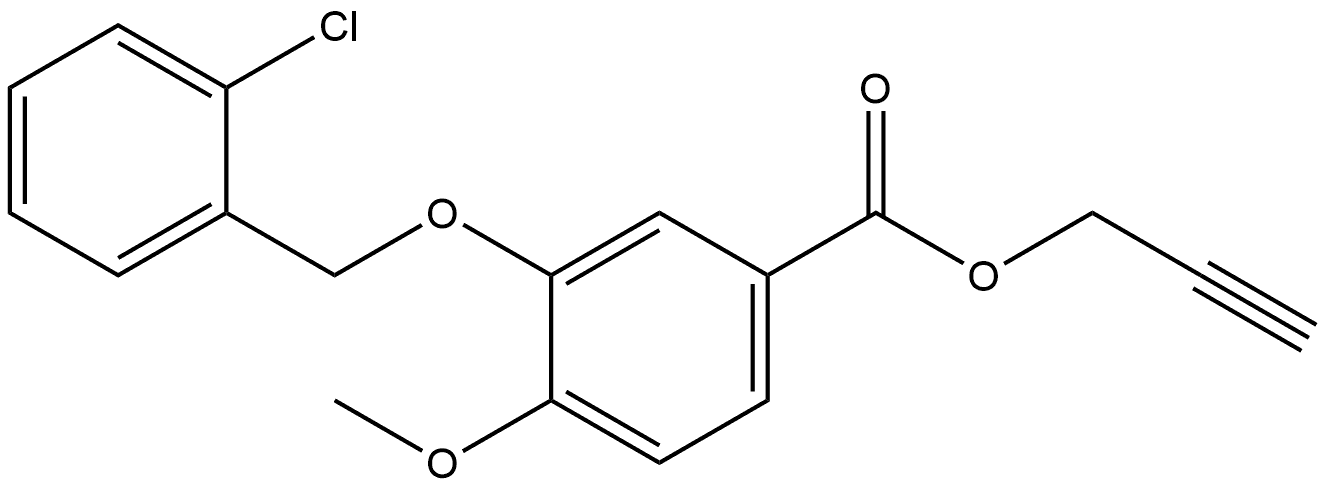 2-Propyn-1-yl 3-[(2-chlorophenyl)methoxy]-4-methoxybenzoate Structure