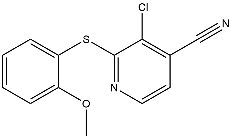 3-Chloro-2-[(2-methoxyphenyl)thio]-4-pyridinecarbonitrile Structure