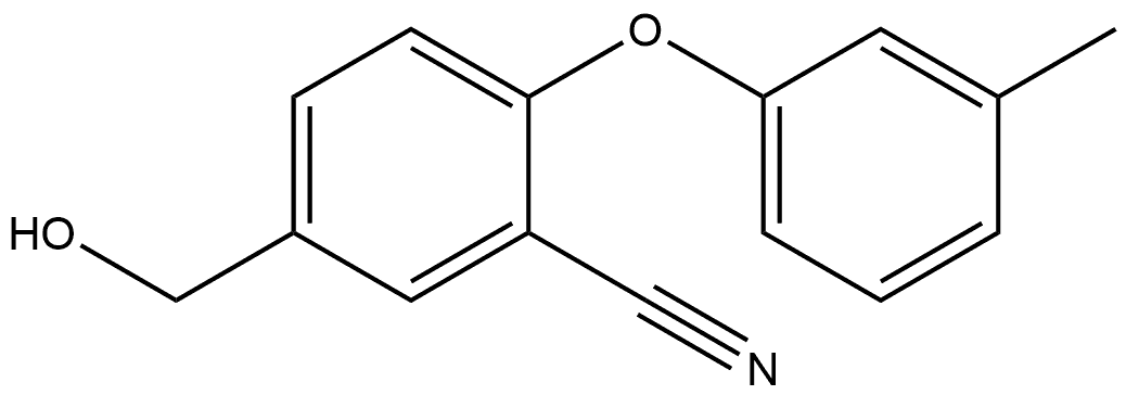 5-(Hydroxymethyl)-2-(3-methylphenoxy)benzonitrile Structure