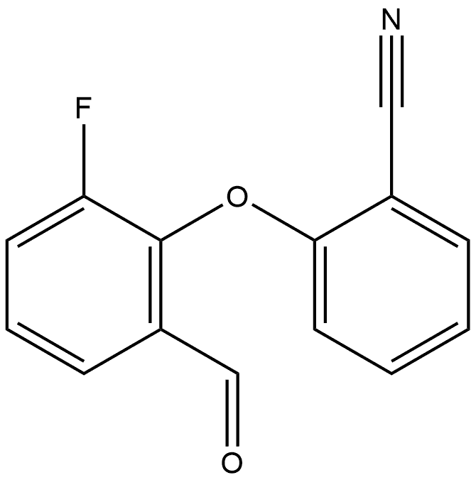 2-(2-Fluoro-6-formylphenoxy)benzonitrile 구조식 이미지