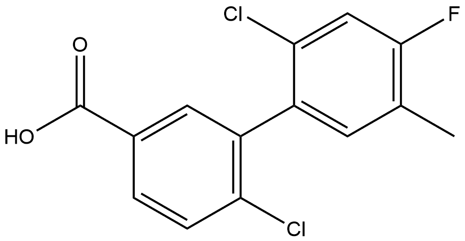 2',6-Dichloro-4'-fluoro-5'-methyl[1,1'-biphenyl]-3-carboxylic acid Structure