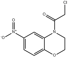 Ethanone, 2-chloro-1-(2,3-dihydro-6-nitro-4H-1,4-benzoxazin-4-yl)- Structure