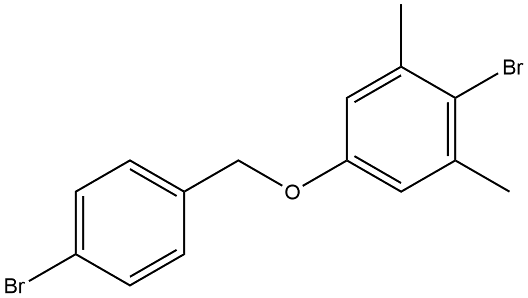 2-Bromo-5-[(4-bromophenyl)methoxy]-1,3-dimethylbenzene Structure