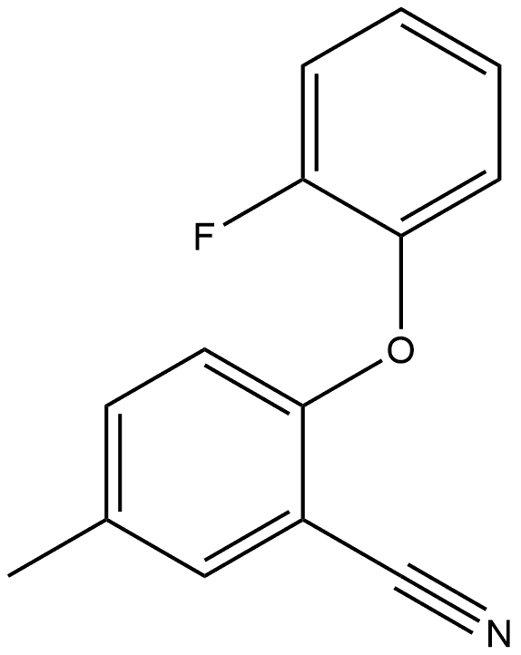 2-(2-Fluorophenoxy)-5-methylbenzonitrile Structure