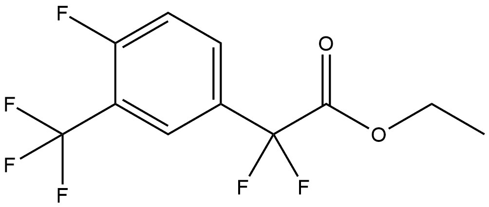 Ethyl α,α,4-trifluoro-3-(trifluoromethyl)benzeneacetate Structure