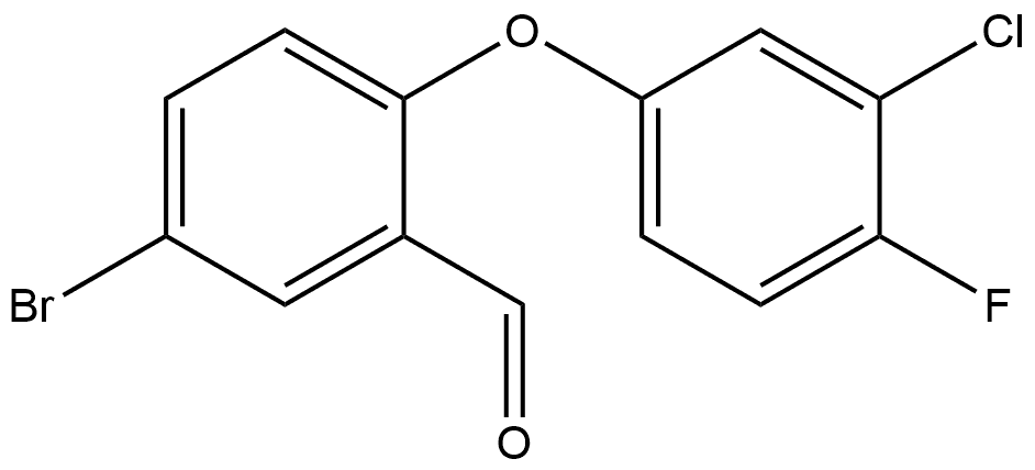 5-Bromo-2-(3-chloro-4-fluorophenoxy)benzaldehyde Structure